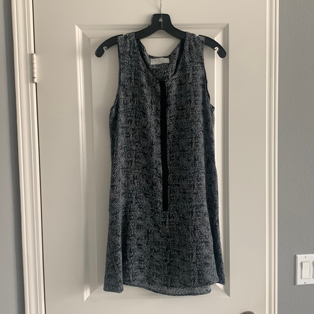 ALC silk dress with button closure on front.